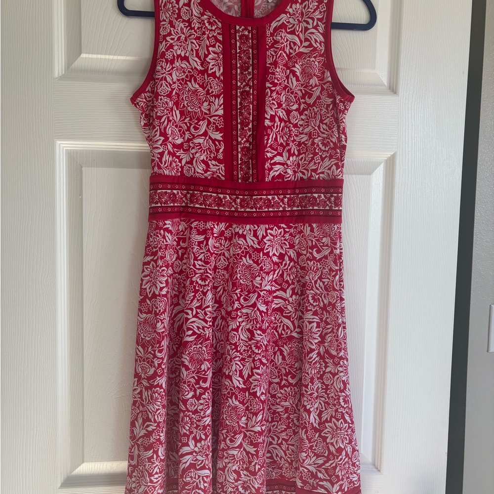 Michael Kors Red and White Floral Dress